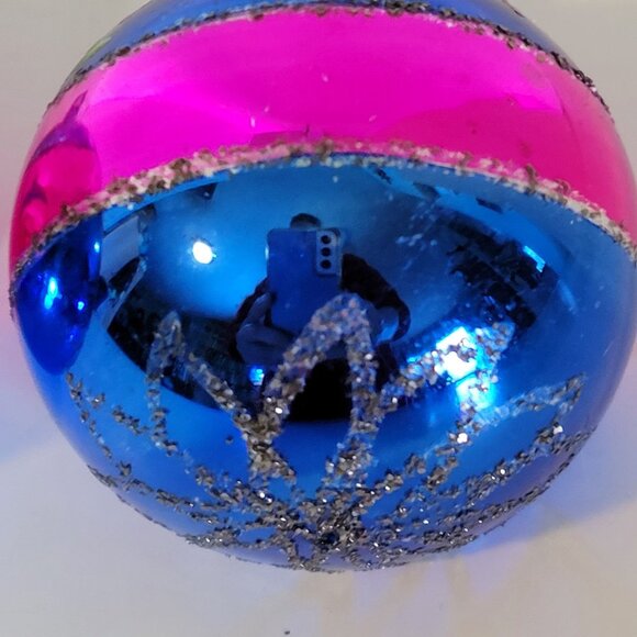 Vintage Shiny Brite Mercury Glass Atomic Flower MCM Christmas Ornament - Picture 6 of 7